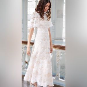 NEEDLE AND THREAD LUNETTE BLOSSOM ANKLE GOWN SIZE 0